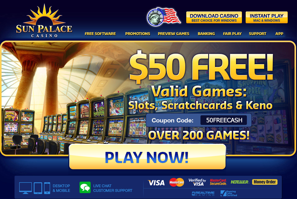 Sun Palace Online Casino | Get
                                          a $10,000 Bonus | Play Slots
                                          Online